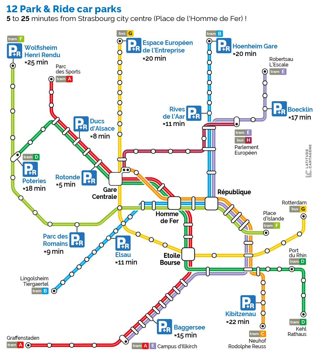 Cartographie Parking-Relais CTS